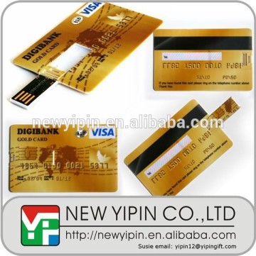 Visa Card USB Flash Drives Low Price Business Gold Card USB ID Card USB Flash Drives