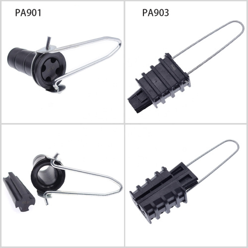 Plastic Overhead Line Dead End Cable Clamp Fiber Optic Anchoring Cable Clamp Tension Clamp Use For Adss Cable