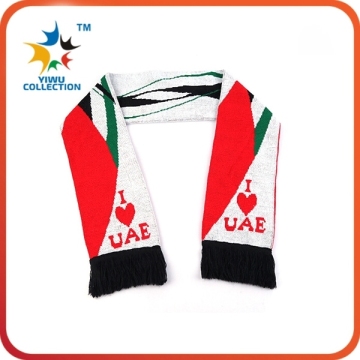 custom made 2015 knitted sport cheering football fun fans scarf
