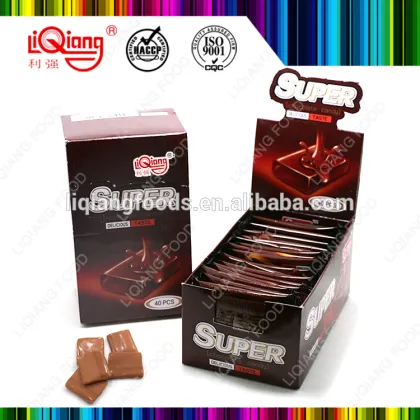 chewy artificial chocolate candy