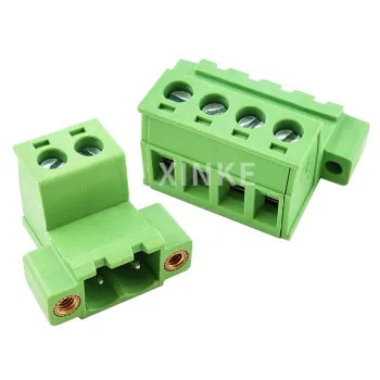 5.08MM pitch solderless butt plug-in male terminal connector with locking flanges
