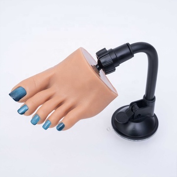 6 Color Hot Sale Silicone Practice Foot Model สำหรับเล็บ