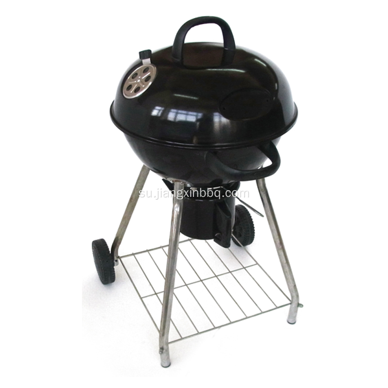 18 Ketel inci BBQ grill Hideung