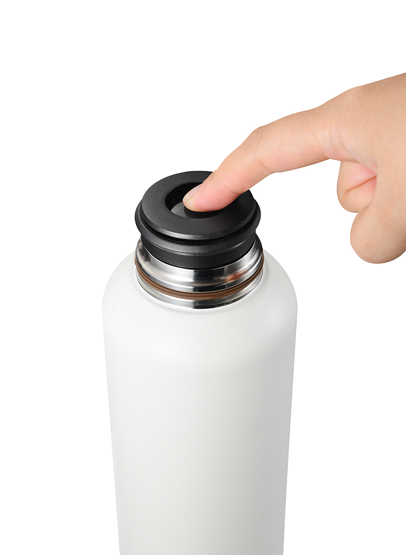 1L vacuum flask with press button
