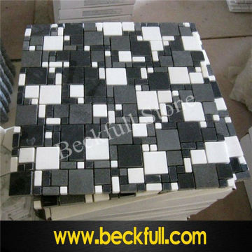 Black&White Marble Square Mosaic