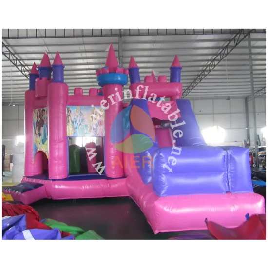 2017 Aier Princess theme inflatable castle and slide