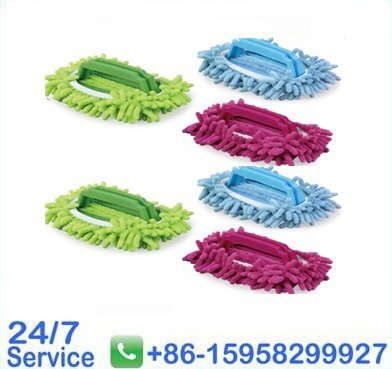 Bleu nettoyage essuie-glace Chenille tête matériel pour nettoyer les planchers Mops - Bn5004