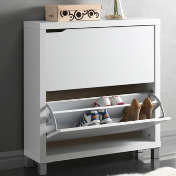 Shoe Cabinet with Silver Plastic Legs