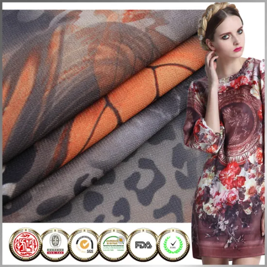 New design SGS Certified Printed Sheer chiffon fabric rolls