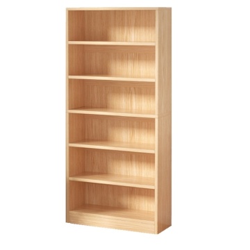 Moderne houten boekenkast met laden