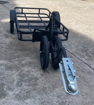 Four-Wheel Cargo Bike Frame: The Ultimate Multi-Purpose Long Tail Bike Trailer for Outdoor Camping and Motorcycle Adventures