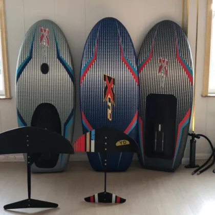 Wholesale Grey Sea Inflatable Stand Up Paddleboard with Foil