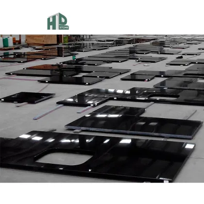 Chinese Natural Absolute Black Granite Countertops - Hot Selling Kitchen Vanity & Table Tops