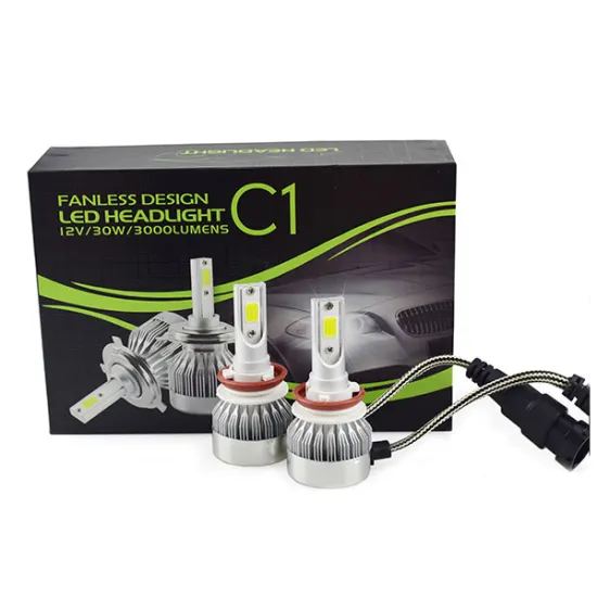 Car LED Headlights: C1 COB LED Focos for H1, H3, H4, H7, H11, 9005, 9006 - 12V LED Lights for Vehicles