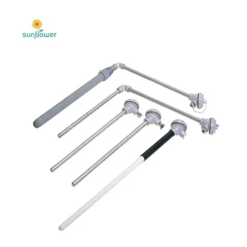 Industrial Temperature Sensor: Right Angle Probe, Plug Type, Fe-Constantan Wire, Type J Thermocouple