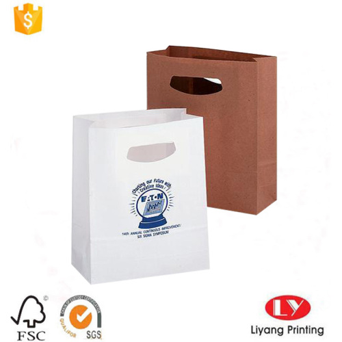 Οικολογική σελίδα Kraft χάρτινη τσάντα με λαβή