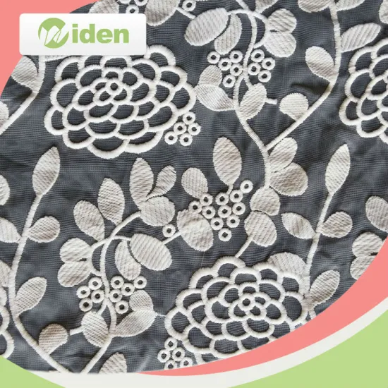 Guangzhou Custom Embroidered Lace Fabric