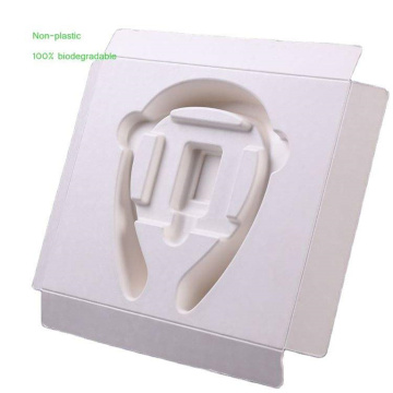 Biodegradable Moulded Paper Headphone Packaging Tray