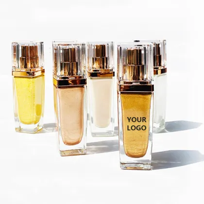 Private Label Wholesale Glow Lotion Body Shimmer Oil & Highlighter