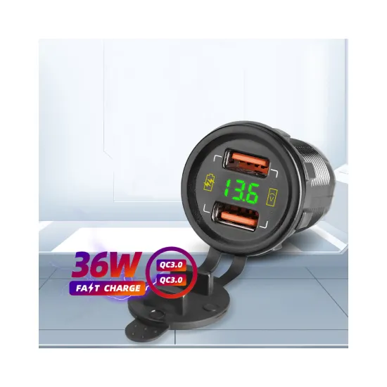 12V 24V Wholesales Led Voltmeter QC3.0 Dual USB Socket Charger