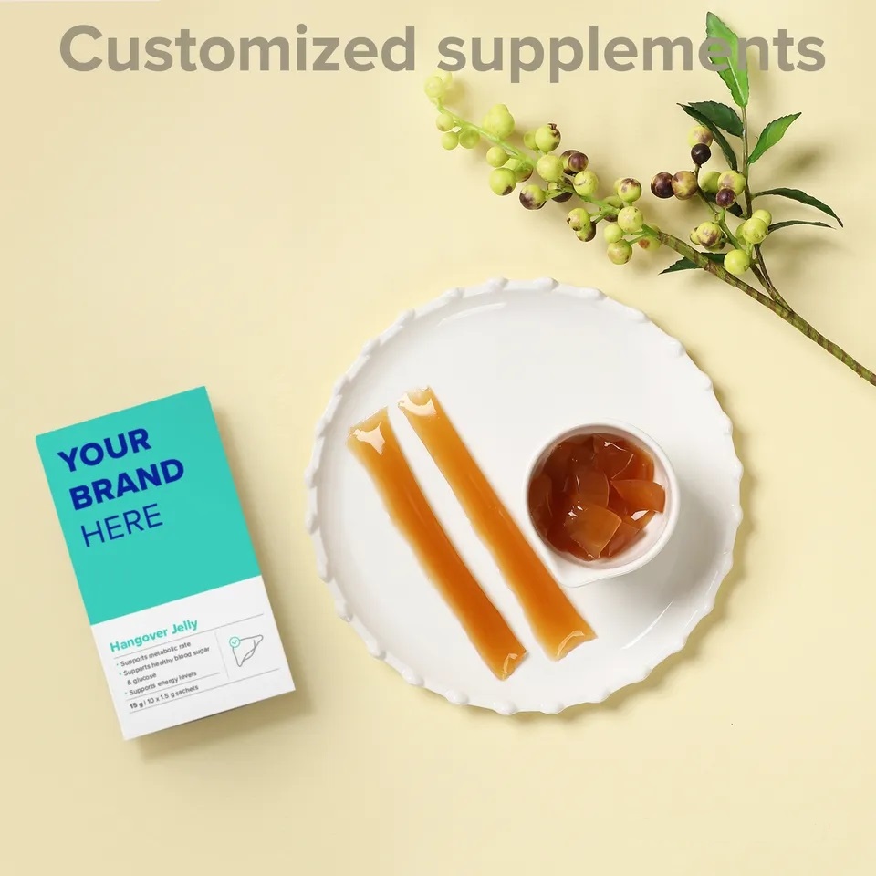 OEM/ODM Healthcare Supplement Mango Flavor Vitamin C Curcumin Jelly Hovenia Dulcis Extract Hangover Jelly