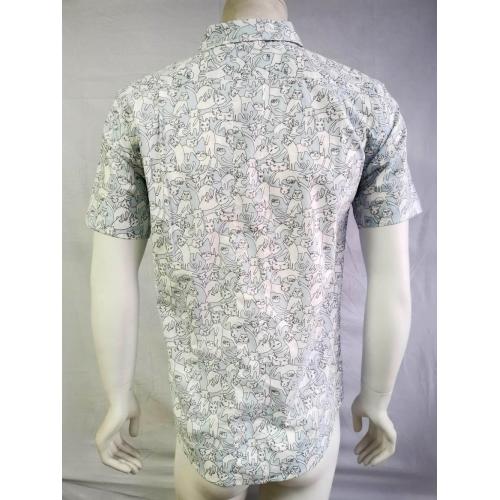 Print Short Shirt Men Casual 100% Cotton Print Short Sleeve Shirt Manufactory