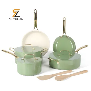 7-Piece Aluminum Nonstick Cookware Set with Ceramic Coating - Fry Pan & Sauce Pan Included - New Sale