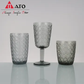 Vintage household tall glass wine glass set