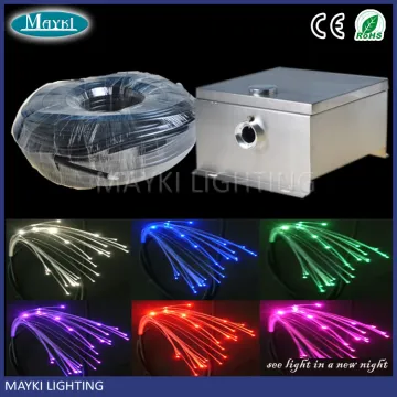 Multi Color Optic Fiber Pmma End Glow Fiber Optic Cable for pool lighting