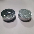 Aluminum cups for round white tealight candle