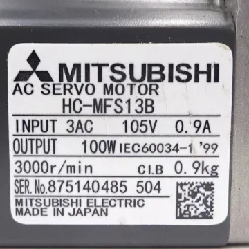 HC-MFS13B Mitsubishi HC-MF Series Durable Servo Motor