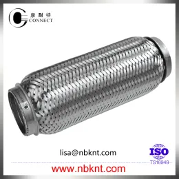 Automobile stainless steel muffler joint pipe with interlock