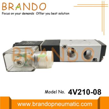 4V210-08 5/2 웨이 공압 솔레노이드 밸브 24VDC 220VAC