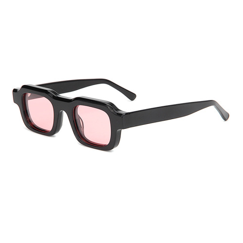 Thick Frame 90s Street Style Retro Square Sunglasses,Cellulose Acetate,Tac Lenses,Double-Rivet Hinge