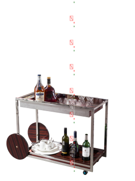 2015 new model wooden food serving trolley N6405