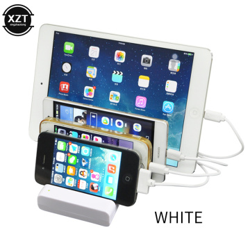 Multi Port USB Phone Charger Holder Fast Charging 4 Ports Station Dock Stand Hub Base For Phone/Tables/Watch/Power Bank Charger