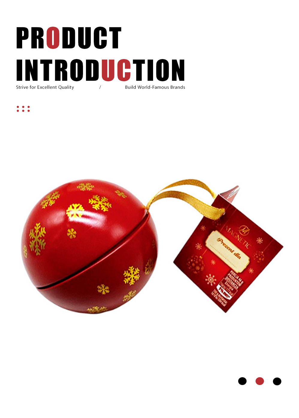 2-Ball‑shaped Christmas gift box-X