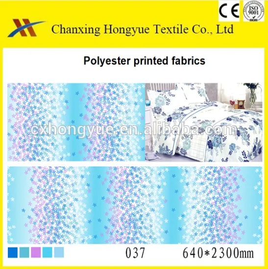 190T Polyester pongee printed fabric from china suppliers/Printed Pongee TC fabric for mattress cover
