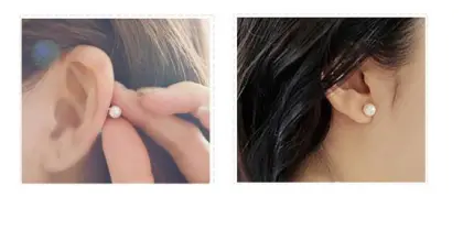 sliver earrings/pearl earrings stud