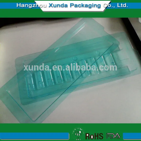 Seperator plastic clamshell packaging tray for medical