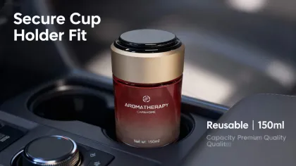 Cross Border Hot Sale Car Air Freshener Gradient Glass Jar Adjustable Scent Odor Eliminator Car Perfume