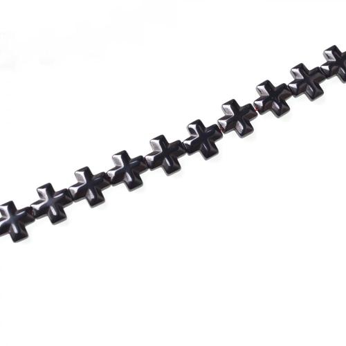 No-Magnetic Cross Hematite Beads 10x10mm