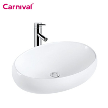 Popular Freestanding Ceramic Wash Basin for Hotel Bathrooms