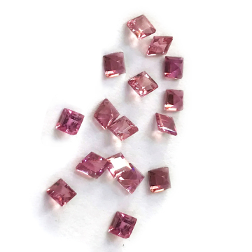 Pink Tourmaline Square Cut More Shape Size Customizable