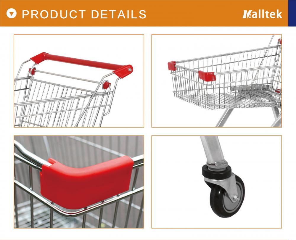 wholesale Colorful High Feet Grocery Shopping Trolley