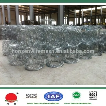 2015 the best competitive price BTO-22 galvanized razor wire fencing OD 450mm