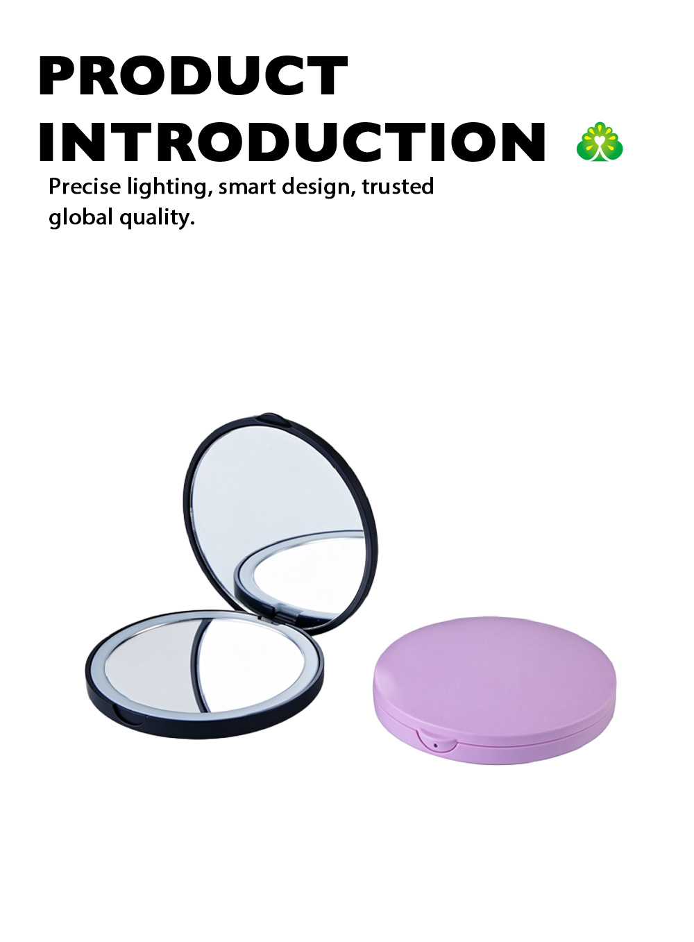 Round LED Lighted Compact Mirror X