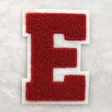 Towel embroidered English letter patch