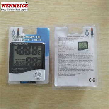 Large Screen Digital Thermometer Hygrometer with Clock Alarm