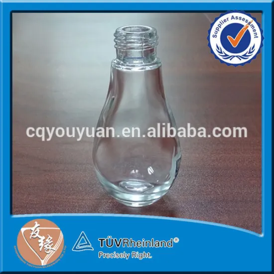 Custom made refill 50ml clear small glass bottle vials